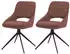 MCW Esszimmerstuhl N73 2er-Set Bouclé 540g/m² Braun (MCW-N73)