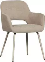 WOOOD Esszimmerstuhl "Jenny mit Hope-Gewebtem Bezug und Metallgestell, B 58 x T 58 x