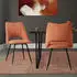ML-Design Esszimmerstühle 2er-Set Polsterstuhl Stoffbezug Orange