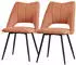 ML-Design Esszimmerstühle 2er-Set Polsterstuhl Stoffbezug Orange