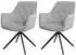 MCW Esszimmerstuhl MCW-L80 2er-Set, drehbar, Textil, hellgrau (MCW-L80)