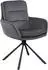 SalesFever Pizzo Armlehnstuhl Cord-Optik Dunkelgrau, 360° Drehbar (368947)