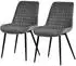 ML-Design Esszimmerstühle 2er Set Samt Anthrazit, Stahlgestell (490015607)