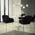 ML-Design Esszimmerstuhl Polsterstuhl Samt Schwarz 4er-Set