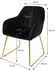 ML-Design Esszimmerstuhl Polsterstuhl Samt Schwarz 4er-Set