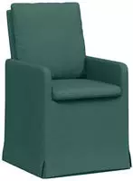 vidaXL Esszimmerst&uuml;hle 2 pcs Dunkelgr&uuml;n 57 x 67 x 98 cm Stoff