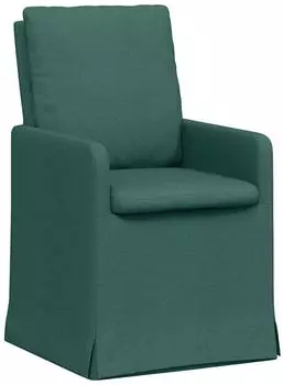 vidaXL Esszimmerst&uuml;hle 2er-Set Stoff Dunkelgr&uuml;n 57x67x98cm (42017921)