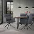ML-Design Esszimmerstuhl 180° drehbar Polyesterbezug Anthrazit 2er-Set