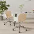 vidaXL Esszimmerstühle 2 Stk. drehbar Stoff Creme (3103085)