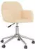 vidaXL Esszimmerstühle 2 Stk. drehbar Stoff Creme (3103085)