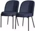 ML-Design Esszimmerstuhl Polsterstuhl Stoff Dunkelblau, Metall (490017803)