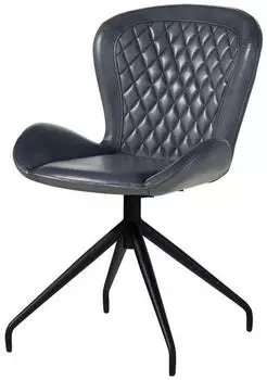 Massivmoebel24 Iron Label 512 Stuhl Echtleder B&uuml;ffel Blau 61x52x86cm (09-151-890-5012)