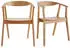 Miliboo Bahia chair in wood x2 light