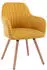 Kauf-Unique Eleana chair in fabric and wood with armrests yellow