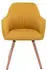 Kauf-Unique Eleana chair in fabric and wood with armrests yellow