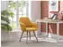 Kauf-Unique Eleana chair in fabric and wood with armrests yellow