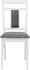 vidaXL Dining chair in solid wood with cushion x2 white and grey