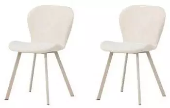 Venture Home Lilja Esszimmerstuhl Beige Metall/Textil 2er-Pack (60-62063-112)
