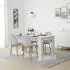 Homestyle4u Esszimmerstuhl Polsterstuhl Leinen Grau 6er-Set (44x88x45cm)