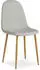 Homestyle4u Esszimmerstuhl Polsterstuhl Leinen Grau 6er-Set (44x88x45cm)