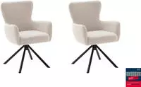 MCA furniture 4-Fu&szlig;stuhl (Set) 2 Stk.Taschenfederkern, 360 drehbar