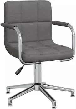 vidaXL Esszimmerstuhl drehbar Stoff Dunkelgrau (3088063)