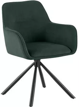 CLP Tipton Esszimmerstuhl Cord, 180&deg; schwenkbar, gr&uuml;n (327410)