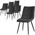 ML-Design Esszimmerstühle 6er-Set Polsterstuhl Anthrazit Metallbeine (490016998)