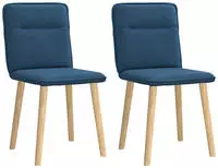 vidaXL Esszimmerst&uuml;hle 2 Stk. Blau Stoff