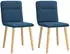 vidaXL Esszimmerstühle 2 Stk. Stoff Blau (4101228)
