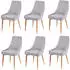 MCW B44 II Esszimmerstuhl Retro Textil Hellgrau 6er-Set (800000416918)
