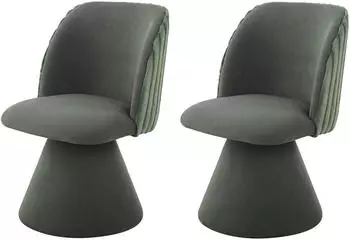 Hela BARI I Drehstuhl 360&deg; Velvet/Felloptik Gr&uuml;n (27909102)