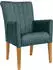 Home Affaire King Armlehnstuhl Polyester petrol, Beingestell Massivholz Eiche