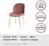 Kayoom Charlize 100 2er-Set Esszimmerstuhl Altrosa Polyester, Eisengestell verchromt (Charlize 100)