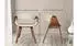 CLP Foley Esszimmerstuhl 2er Set Kunstleder Holzgestell, Eiche/Creme (325271)
