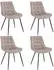 Home Deluxe IKALO Polsterstuhl 4er Set, Hellbraun (50868)