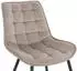Home Deluxe IKALO Polsterstuhl 4er Set, Hellbraun (50868)