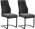 xonox.home Tina Schwingstuhl 2er-Set Webstoff Anthrazit, 43x98x59cm