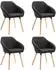 vidaXL Esszimmerstühle 4 Stk. Stoff Schwarz (278413)