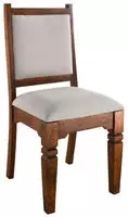 Massivmoebel24 Stuhl, Braun, Holz, Echtholz,Akazie, Quadratisch, 45x100x45 cm,