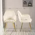 CLP Cheryl Esszimmerstuhl Samt Creme/Gold Metallgestell (325936)