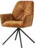SalesFever Ottawa Armlehnstuhl 360° Drehfunktion Samtvelours Gold/Schwarz (395660)