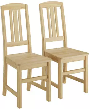 Erst-Holz Esszimmerstuhl Massivholz Kiefer, 2er-Pack (90.71-22-D)