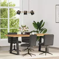 vidaXL Esszimmerst&uuml;hle 4 Stk. Schwarz Kunstleder