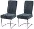 MCW Esszimmerstuhl MCW-G56 Freischwinger Chenille blau-grün, 2er-Set (MCW-G56)