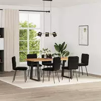 vidaXL Esszimmerst&uuml;hle 6 Stk. Schwarz Samt