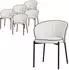 ML-Design Esszimmerstühle 6er-Set Polster Stoff Beige Metallbeine (490018699)