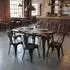 MCW Stuhl A73 Bistrostuhl Metall stapelbar, Schwarz, 6er-Set (MCW-A73)