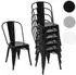 MCW Stuhl A73 Bistrostuhl Metall stapelbar, Schwarz, 6er-Set (MCW-A73)