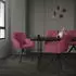 ML-Design Esszimmerstuhl 6er-Set, drehbar, Textil Webstoff, Altrosa, Metallbeine
